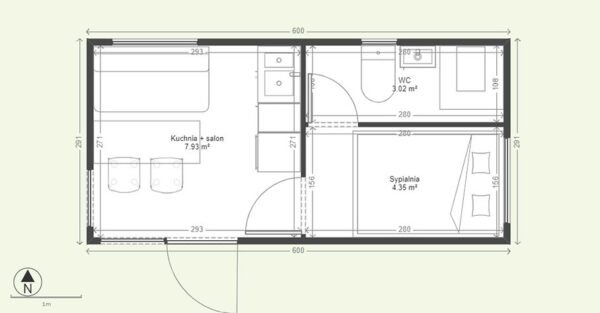 Conteneur Maison 17m² – Compacte et Entièrement Équipée – Image 3