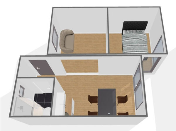 Conteneur Maison 36m² Modèle Z – Habitable Toute l’Année – Image 2